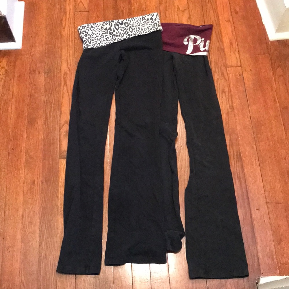 2 pair PINK boot cut yogas